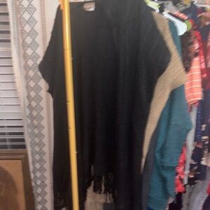 Caren Sport Black Women's Poncho